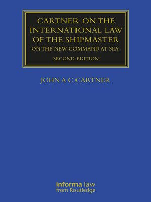 cover image of Cartner on the International Law of the Shipmaster